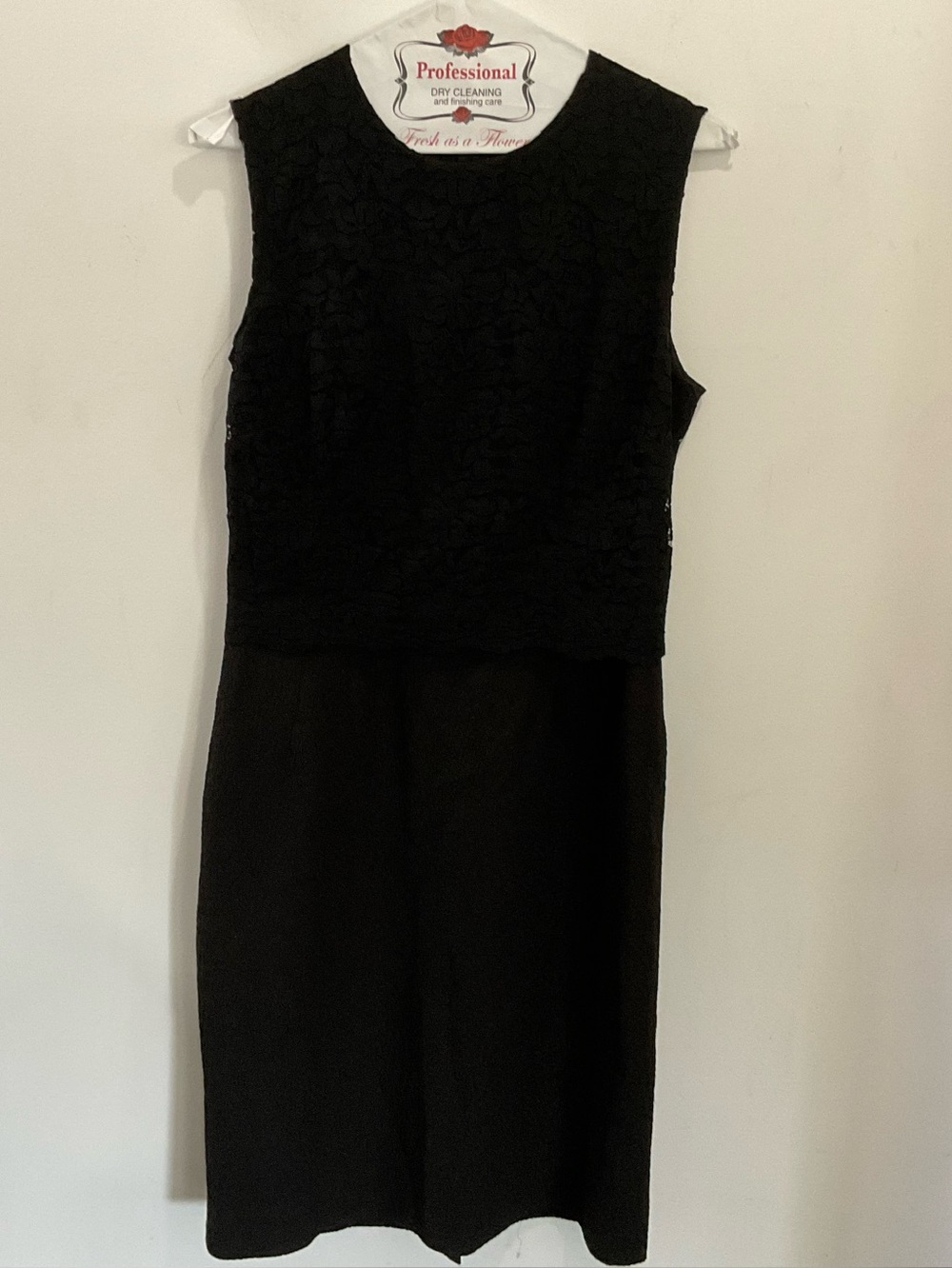 Dolce and Gabbana Classic Black Sheath Dress with Lace Bodice